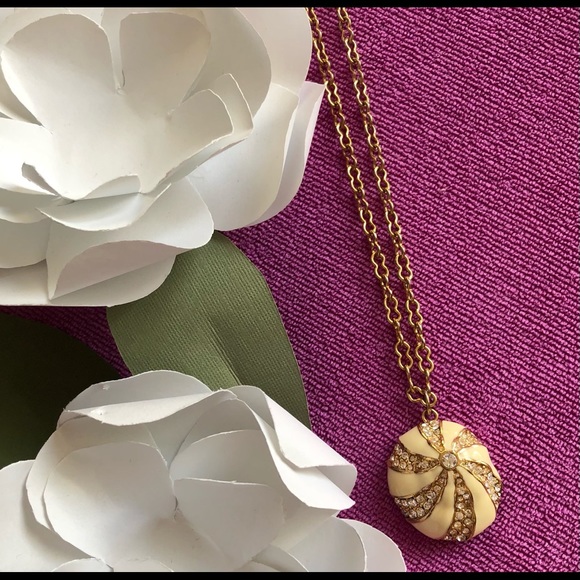 J.Crew Rhinestone Shell Long Necklace - Picture 2 of 5